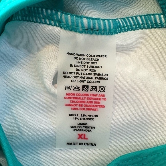 🌈 6/$60, NWOT, Bikini Set, No Brand, Turquoise, XL - Picture 5 of 6